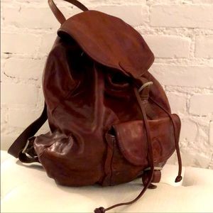 Club Monaco genuine leather backpack!!